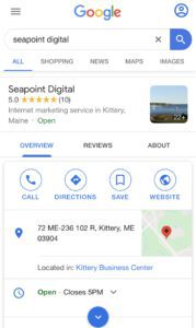Seapoint Digital Google Listing
